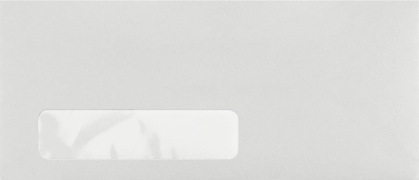 LUXPaper 10 Window Envelopes, 4 1/8 x 9 1/2, Pastel Gray, 250/Pack