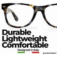 thumbnail image 3 of Grinderpunch Blue Light Reading Glasses High Magnification Strong Reading Power Readers For Men Woman - Tortoise Tide Pool, 2.50, 3 of 4