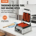 thumbnail image 2 of VEVOR Commercial Panini Press Grill Electric Sandwich Maker Griddle Plate 9"x9", 2 of 9