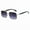 C2, variant on ZX-3117 Men's Square Rimless Sunglasses - Retro Double Bridge, Metal Frame with Wood-Grain Temples, Fashion Eyewear
