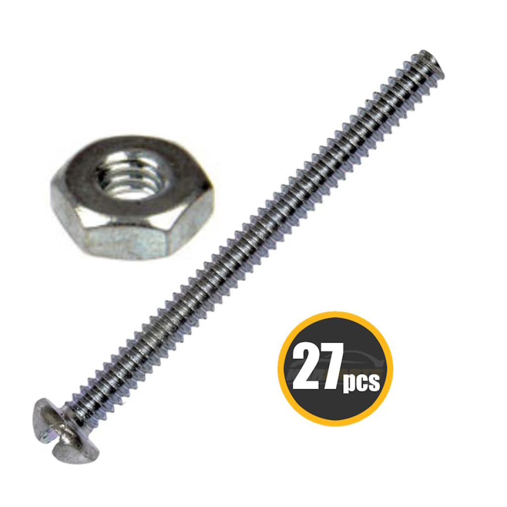 KarParts360 Multi-Purpose Screws | Steel | Zinc-Plated Finish | Natural Color | Pan Head Screw Type | Slotted Drive Style | Stainless Steel Fastener Plating | Machine Screw Name
