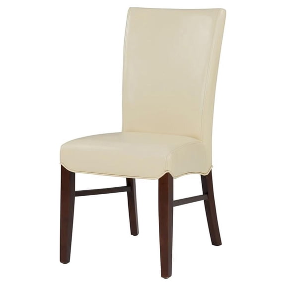 Milton Bonded Leather Chair, Cream