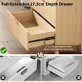 thumbnail image 4 of Ktaxon Solid Wood 3 Drawer Nightstand Fluted Bedside Table End Table, Oak, 4 of 12