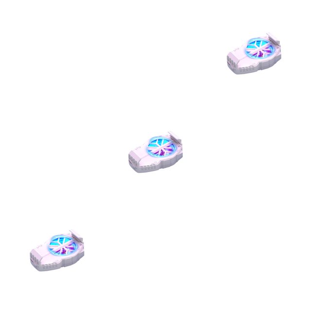 Sidaley Radiador de teléfono móvil Iluminación RGB portátil Accesorios de ventilador de refrigeración antideslizantes universales para 3piezas Blanco
