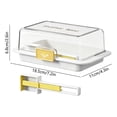 thumbnail image 3 of Kadlawus Butter Storage Box for Kitchen, Plastic Cheese Cutter Container, Divided Food Organizer for Refrigerator, Lid Box for Cheese, Butter, Vegetables, 3 of 6