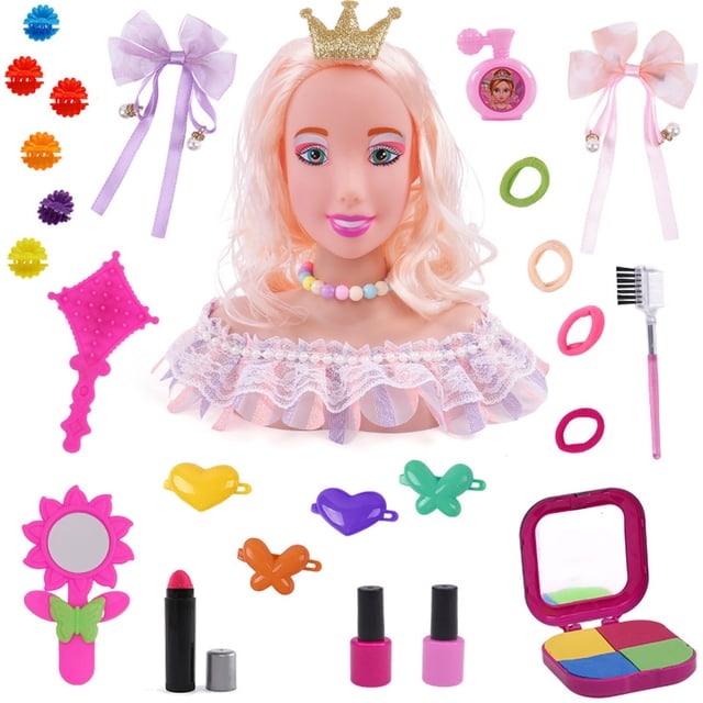 Doll Head For Hair Styling Doll Head For Hair Styling Deluxe Hairstyle Hair Makeup Doll Toys Hairdresser Pretend Play Game