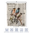 thumbnail image 4 of Split Shower Curtain for Transfer Bench, Country Birds Fabric Shower Curtains for Bathroom, Envelope Postmark Vintage Farmhouse Botancial Tub Sliding Transfer Bench Waterproof Bath Curtains 72"x72", 4 of 9
