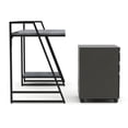 thumbnail image 3 of Furniture of America Sanue Metal 2-Piece Desk and File Cabinet Set in Gray, 3 of 7