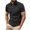 Black, variant on WREESH Men's Solid Buttoned Henley Shirts Casual Short Sleeve T-Shirt with Turn Down Collar and Button Detail a Classic Solid Color Top for Everyday Wear Gray