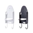 thumbnail image 3 of White 148mm Wide Double-Hook Iron Storage Rack - Sturdy, Space-Saving Organizer for Irons & Lightweight Items, Easy Assembly, Versatile Home/Business Use, 3 of 5