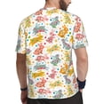 thumbnail image 2 of Wukai Boho Bunny Print Men's Short-Sleeved Mesh T-Shirt,Quick-Dry Short Sleeve Workout T-Shirt-X-Small, 2 of 8