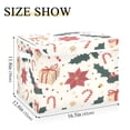 thumbnail image 5 of Yayeee Collapsible Cube Storage Bin with Lid Fabric Closet Decorative Basket with Handles, Beige Christmas Candy Canes, 5 of 7