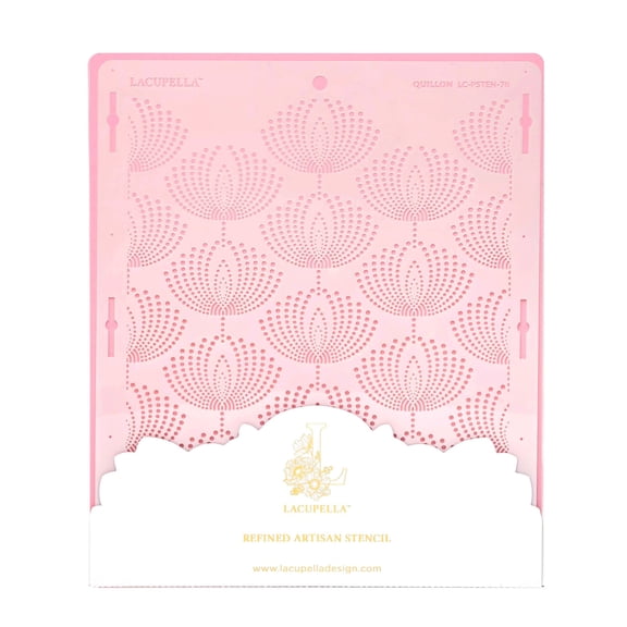 Lacupella Cake Stencil QUILLON - Peacock Tail Pattern