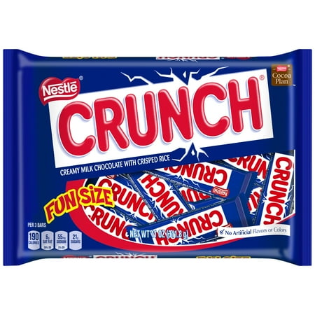 Nestle Crunch Fun Size Halloween Candy Bars, 11 oz