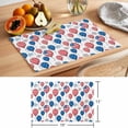thumbnail image 6 of Independence Day Placemats Set of 6, Watercolor U. S, Flag Themed Balloons Cute Firework Non-Slip Place Mats Washable Table Mats for Kitchen Dining Table Decorations Indoor/Outdoor, 6 of 9