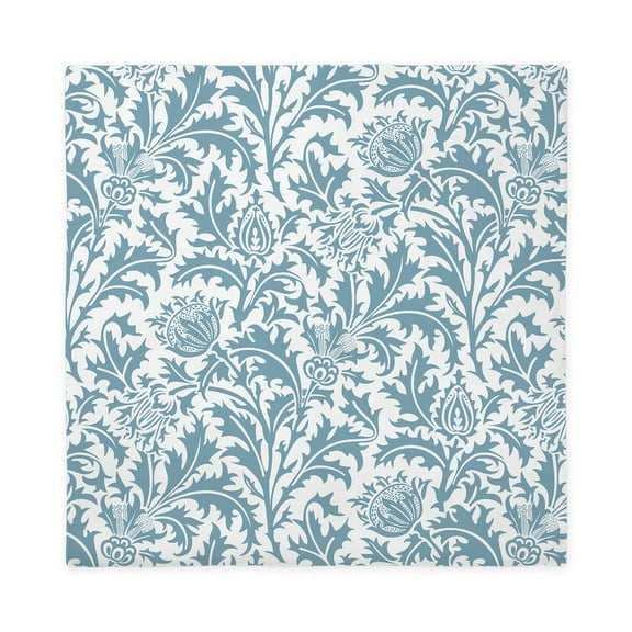 CafePress - William Morris Pastel Green Thistle Pa Queen Duvet Cover - Queen Duvet