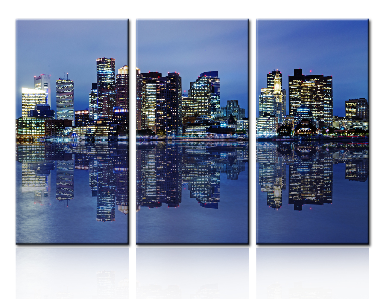 TISHIRON 3PCS Framed Canvas Wall Art Set,60"x40" Colorful Panoramic