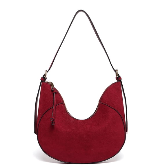 Sunyuer Shoulder Bags for Women Small Crescent Moon Underarm Purse Trendy Vegan Leather Handbag