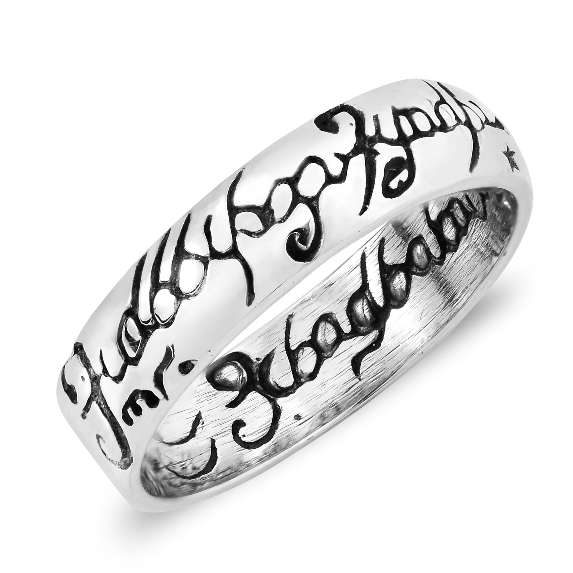 The Lord of The Rings: Silver Coloured Ring in Tungsten 8 mm :  Amazon.co.uk: Fashion