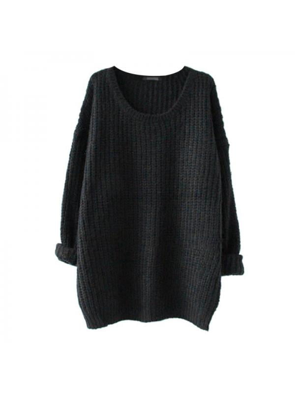 oversized black knit jumper