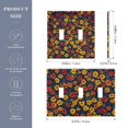 thumbnail image 2 of Yayeee Toggle Light Switch Wall Plate 2-Gang 4.56"x4.48" Decorative Outlet Cover, Yellow Floral, 2 of 7