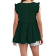 thumbnail image 3 of SAYOO - Chaleco holgado con volantes y plisado con cuello en V para mujer, informal, sin mangas, a la moda SAYOO Estilo de ocio, 3 of 4