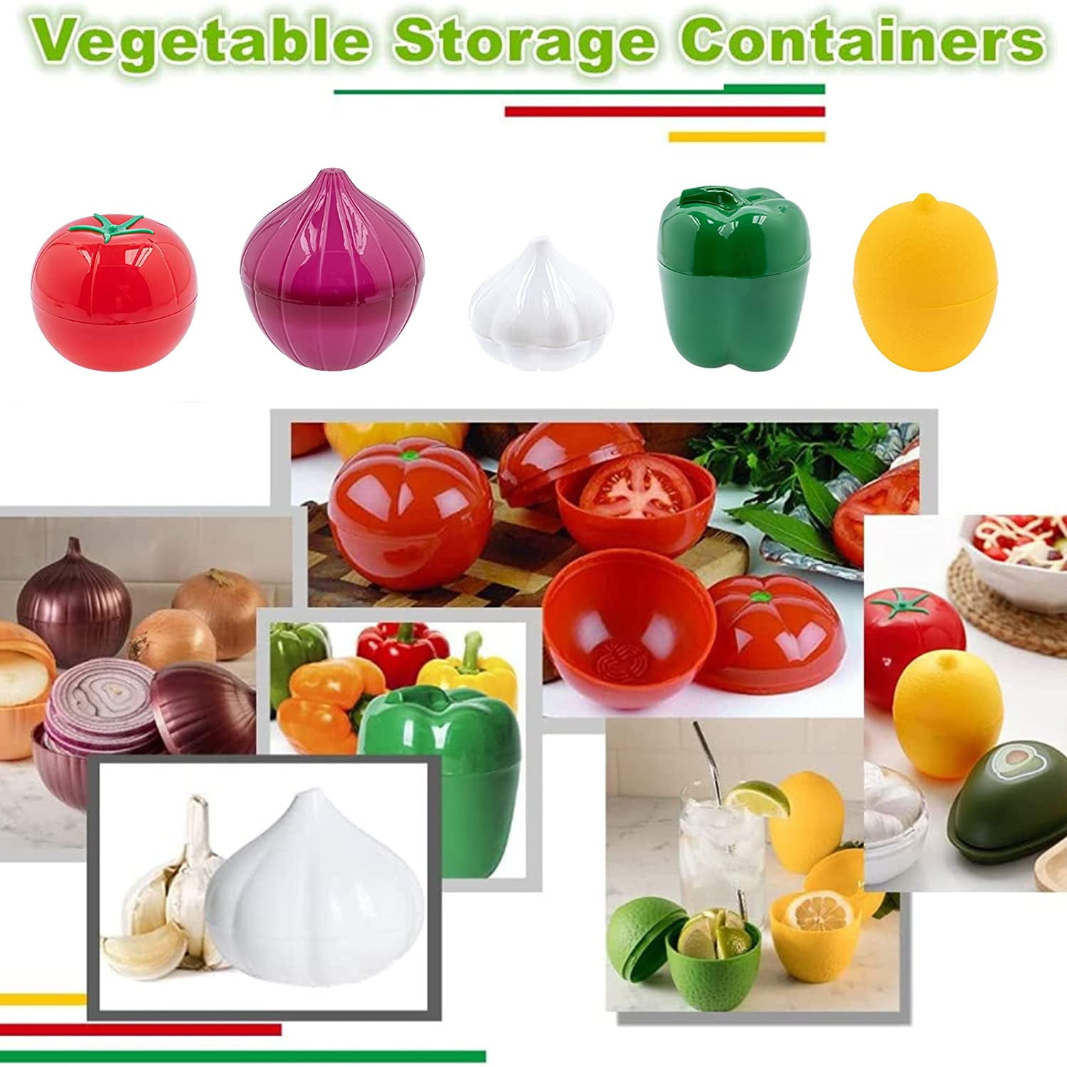 Lemon Vegetable Containers Boxes Jars Tomato Plastic Food Crisper Food Savers 