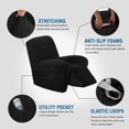 thumbnail image 2 of Silla reclinable elástica Slipcover H.VERSAILTEX, de terciopelo, color negro, 2 of 9