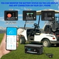 thumbnail image 7 of 36V 100Ah LiFePO4 Lithium Battery for Golf Carts with Charger, Smart 200A BMS, LCD Display, and App Control, Up to 7680W Output, Ideal for Golf Carts and Trolling Motors, 7 of 7