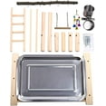 thumbnail image 5 of kathson Bird Playground,Parrot Play Stand,Parakeet Play Gym with Feeding Cups,Cockatiel Prickly ash wooden Perchs Playstand with Exercise Toys for Budgie Conures Cockatoos Lovebirds Playpen, 5 of 8