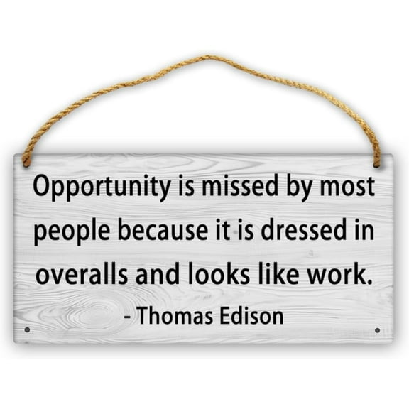 Opportunity Is Missed By Most People Home Hang Wall Signs,12 X 6 Inch