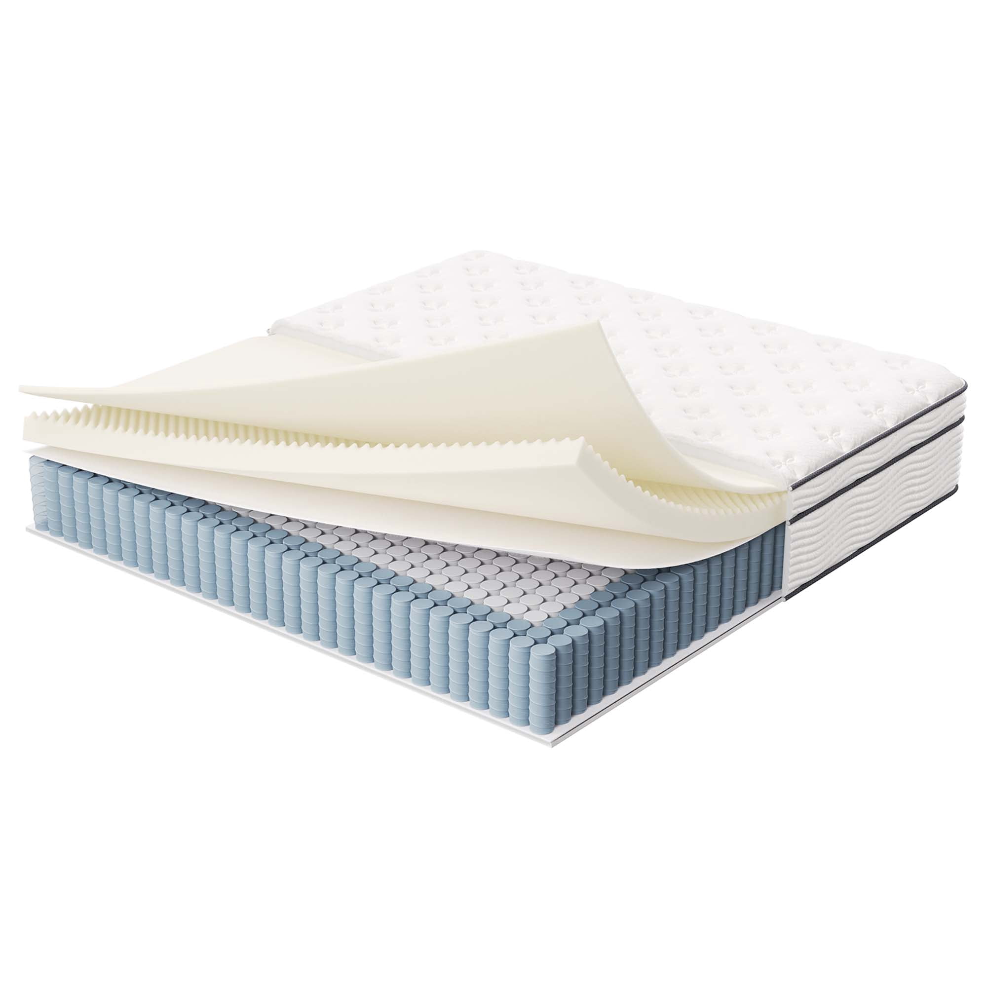 Modway Jenna 14" Modern Innerspring and Foam King Mattress in White
