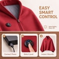 thumbnail image 3 of YAMB Heated Shawl Wrap for Women, Portable USB Wearable Heated Blanket Cape with 3 Heat Settings & Fast Heating, Zip Front Warm Shawl for Home Office Outdoor Winter Use, Red, 3 of 8