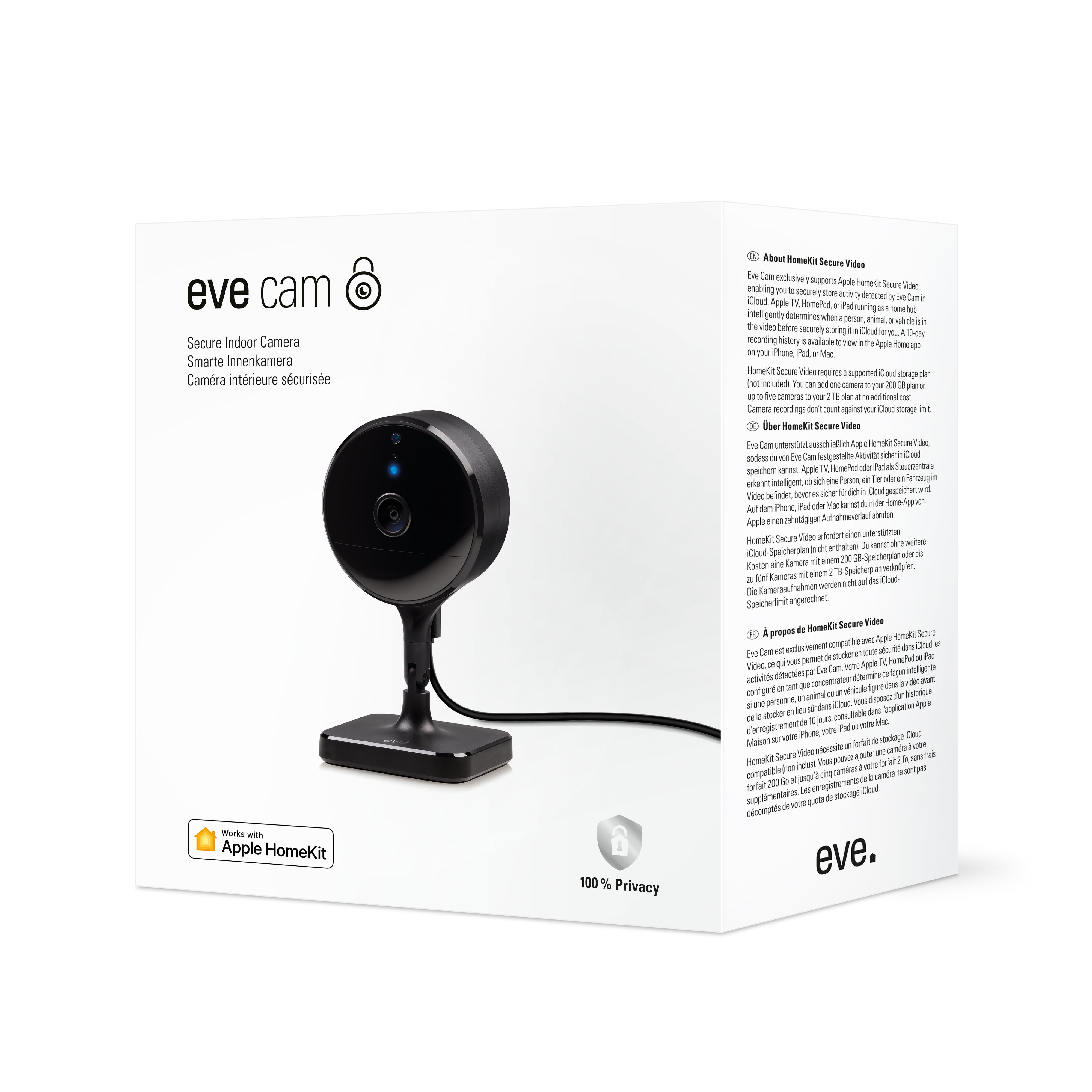 Eve Cam Secure Indoor Camera With Apple Homekit Secure Video Technology Walmart Com Walmart Com
