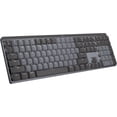 thumbnail image 1 of Logitech MX Clavier Mécanique Sans Fil Illuminé, Interrupteurs Tactiles Silencieux, Touches Rétroéclairées, Bluetooth, USB-C, macOS, Windows, Linux, iOS, Android, Métal, Graphite, 1 of 5
