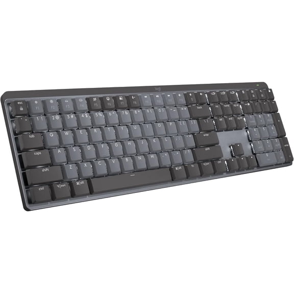 Logitech MX Mechanical Wireless Keyboard - Tactile Quiet, Backlit, Bluetooth & USB-C (Graphite)