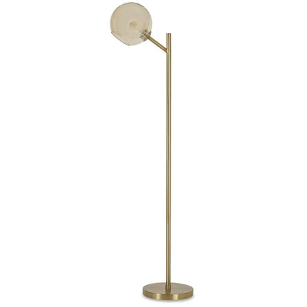 Signature Design by Ashley Contemporary Abanson Floor Lamp Amber/Gold Finish