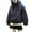 Navy, variant on Vibrex Casual Lace Cotton Suit Hooded Coat Mid-Sized And Large Children's Girls 'Thick Button Cotton Clothes Bubble Sleeve Long Sleeve Hooded Cotton Suit For Travel, Holidays_Navy_5-6 Years