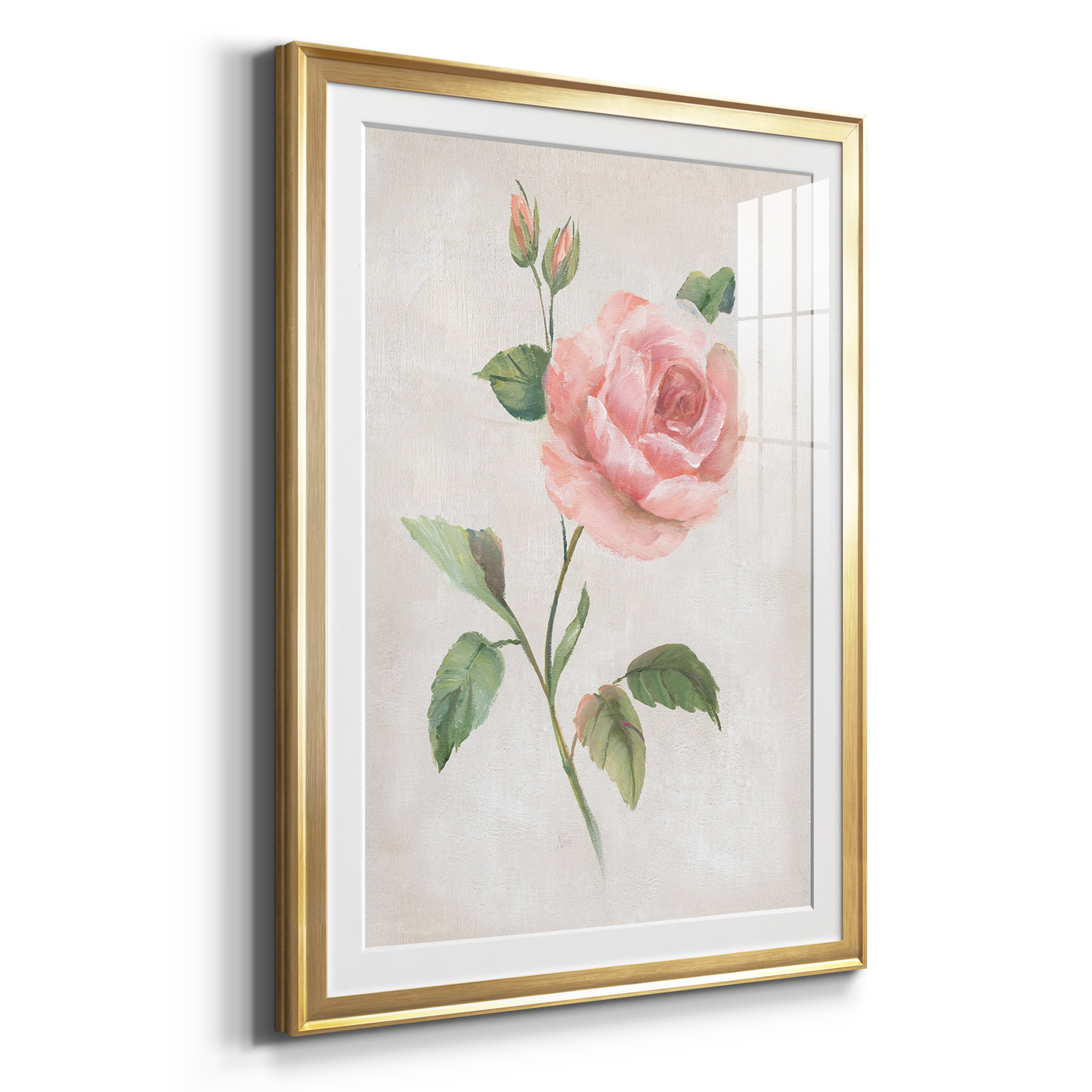 Grandiflora I Premium Framed Prints Set of 3 - Ready to Hang - 30.5 x 42.5 Each - Gold Frame