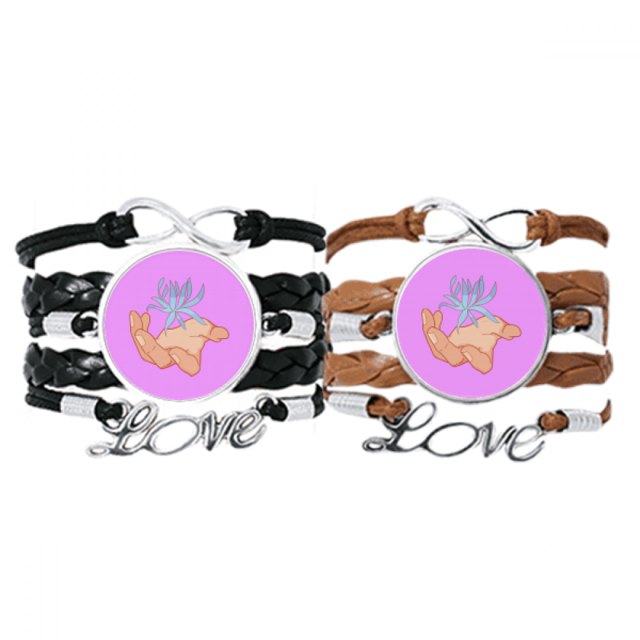 Control de la flor de primavera Pulsera pareja de cuerdas de cuero Unbranded M