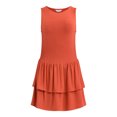 thumbnail image 5 of Time and Tru Women's Ruffle Knit Mini Dress, XS-XXXL, 5 of 5