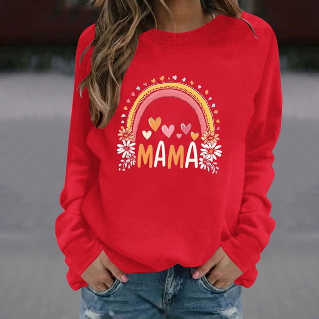 Jacenvly Hauts pour Femmes Liquidation Hauts Imprimés à la Mode Décontractés Manches Longues Sweat à Capuche Manches Régulières Hauts pour Femmes en Liquidation