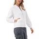 thumbnail image 4 of CHAQUETA CASUAL CHIC INSPIRADA para Mujeres Cuello Redondo Color Sólido Manga Larga Chaquetas de Primavera XS Blanca, 4 of 6