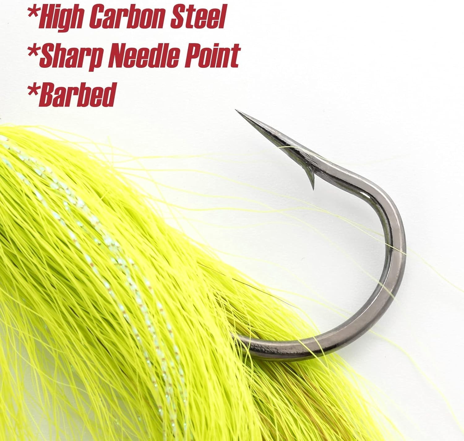 3 Pack Bucktail Jig Lure Hair Jig Saltwater Freshwater Lures Surf Fishing Bass Flounder Striper Bluefish Halibut Redfish