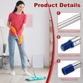 thumbnail image 3 of Uxcell Spin Mop Replacement Handle, 4 Section 30-to-58" Easy Wring Mop Replacement Stick Refills Screw Joint for Floor Ceiling Wall Cleaning, Blue(Head & Base Not Included), 3 of 7