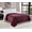 Plum, variant on Jacquard Sherpa Blanket, Soft Premium Microplush, Braided Oversized Bed Cover - Queen Grey