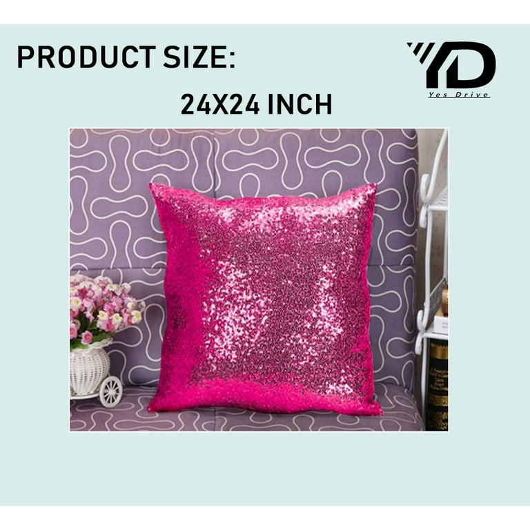 Pink top sequin pillows