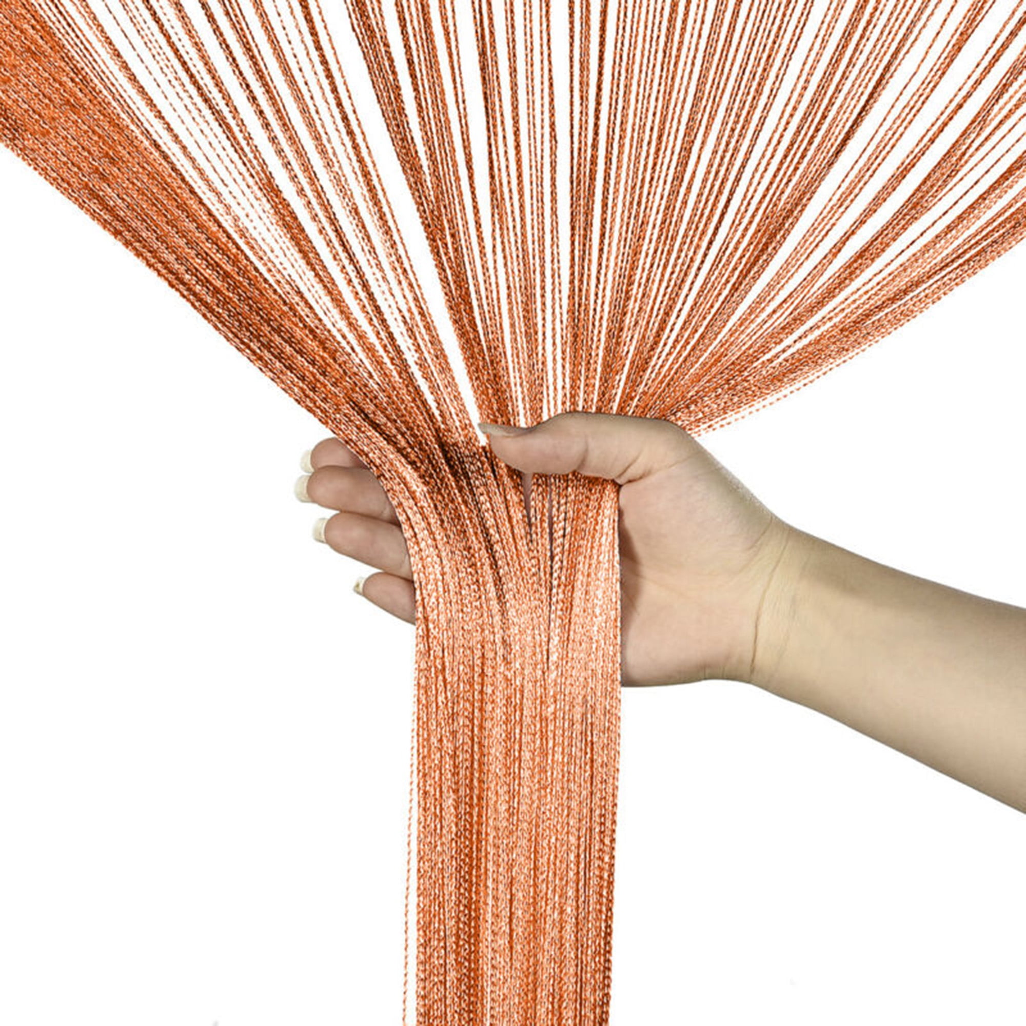 Naimo 1x2 M Door String Curtain Flat Ribbon Thread Fringe Window Panel Room Divider Cute Strip Tassel