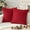 Red, variant on Holzlrgus Fall Set of 2 Striped Textured Velvet Corduroy Decorative Europe Sham Seasonal Autumn Throw Pillow Cushion Cover for Couch, (60x60 cm, 24inch), Burnt Brick