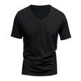 thumbnail image 2 of LRGSHF V Neck T-Shirts for Men Short Sleeve Casual Basic Tees Summer Solid Color Pullover Tops Breathable Lightweight Athletic Gym Regular Fit Wears, 2 of 6